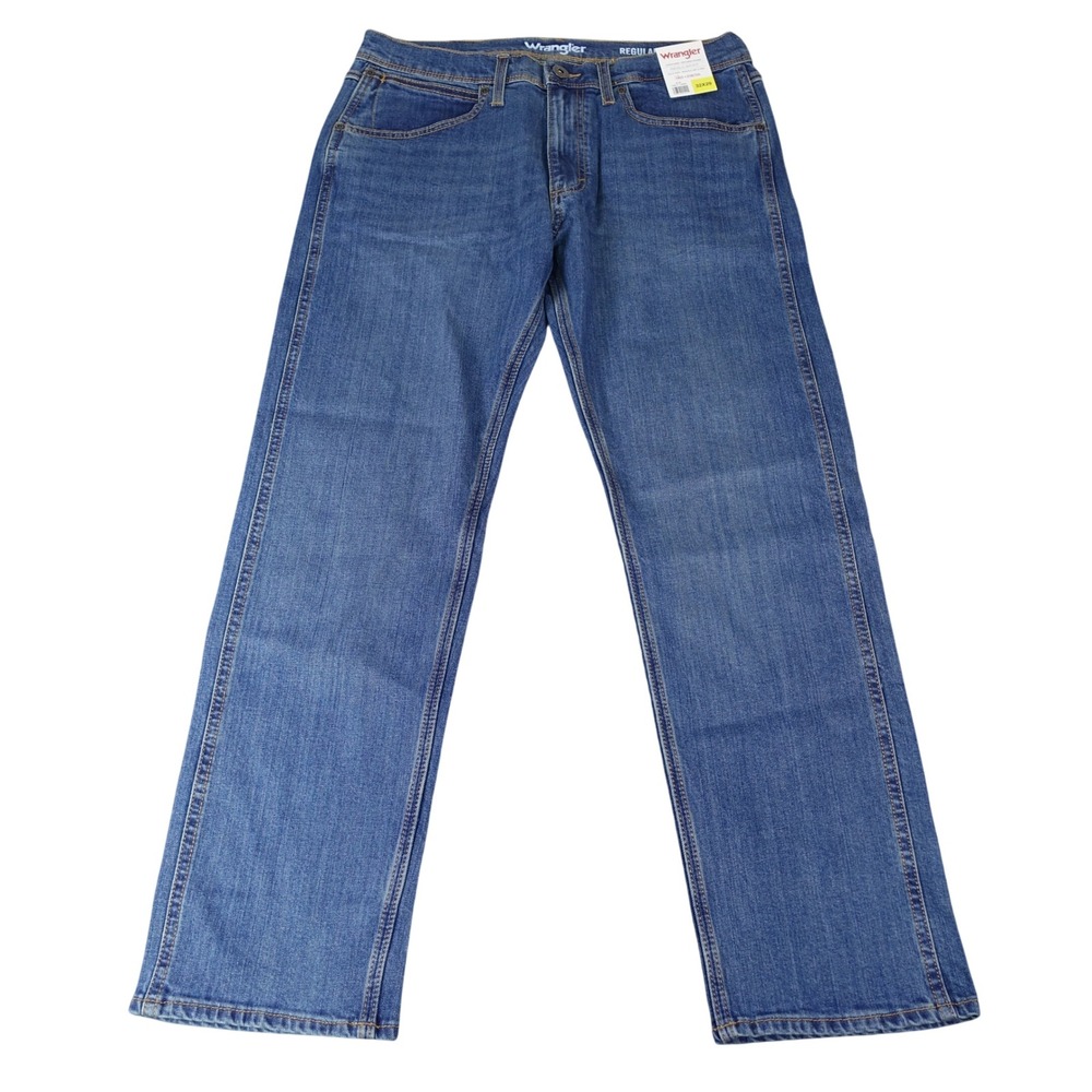 Wrangler Mens Regular Fit Stretch Denim Jeans Blue 32x29 NWT 1796601